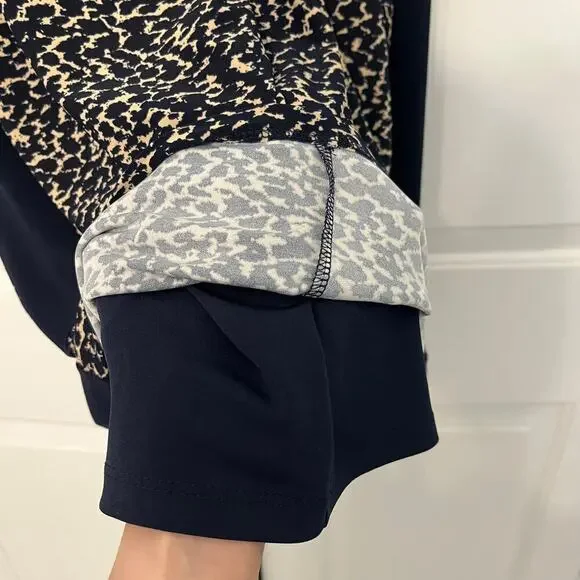 Ralph Lauren Sheath Dress Navy Tan Sz 10 Petite Business Casual Workwear Office - Picture 8 of 10